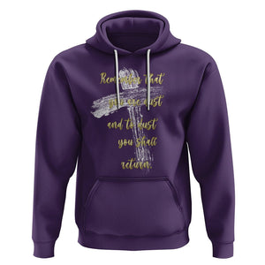 Ash Wednesday Hoodie Remember That You Are Dust And To Dust You Shall Return Christian TS09 Purple Printyourwear