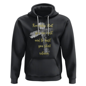 Ash Wednesday Hoodie Remember That You Are Dust And To Dust You Shall Return Christian TS09 Black Printyourwear