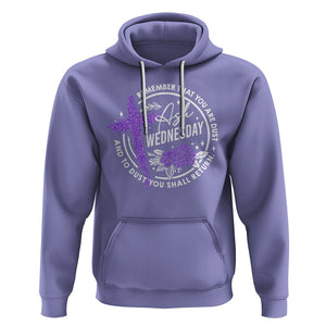 Ash Wednesday Hoodie Remember That You Are Dust Cross Catholic Lent Christian TS09 Violet Printyourwear