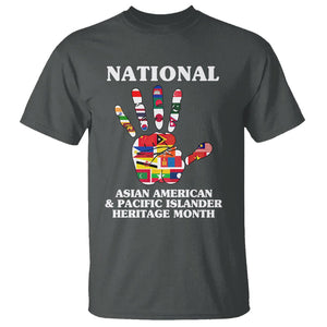 Asian American T Shirt Asian American And Pacific Islander Heritage Month Hand TS02 Dark Heather Printyourwear