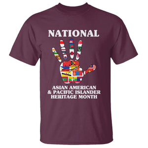 Asian American T Shirt Asian American And Pacific Islander Heritage Month Hand TS02 Maroon Printyourwear