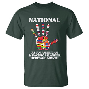 Asian American T Shirt Asian American And Pacific Islander Heritage Month Hand TS02 Dark Forest Green Printyourwear