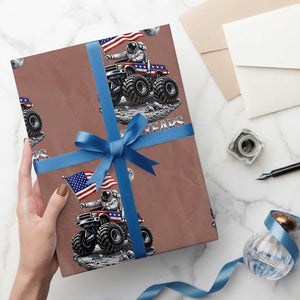 Astronaut 250 Years Of Pioneer Spirit Wrapping Paper Roll USA 250th Anniversary TS12 Mocha Print Your Wear