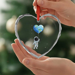 Astronaut Protect The Planet Heart Crystal Glass Ornament Earth Day Gift TS12 Print Your Wear