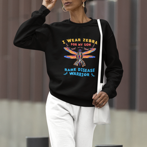 Rare Disease Day Sweatshirt I Wear Zebra For My Daughter Zebra Ribbon TS02 Printyourwear