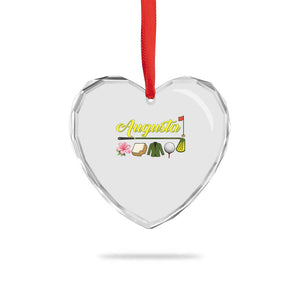 Augusta Georgia Golf Traditions Vintage Heart Crystal Glass Ornament Pimento Cheese Southern Golfing Fan TS10 Print Your Wear