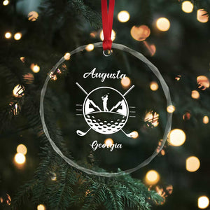 Augusta Georgia Golfing Lover Crystal Glass Ornament Southern Sports Traditions Retro Varsity Golf Fan TS02 Print Your Wear