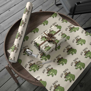 AUR Naur Cowboy Frog Meme Wrapping Paper Roll Funny Sarcastic Oh No Australian Accent TS14 Beige Print Your Wear