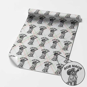 AUR Naur Cowboy Raccoon Meme Wrapping Paper Roll Funny Sarcastic Oh No Australian Accent TS14 Christmas Plaid Print Your Wear