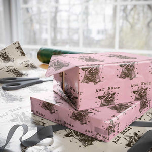 AUR Naur Cowboy Raccoon Wrapping Paper Roll Funny Sarcastic Oh No Australian Accent TS14 Light Pink Print Your Wear