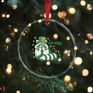 AUR Naur Raccoon St Patricks Day Meme Crystal Glass Ornament Funny Sarcastic Oh No Australian Accent TS14 Print Your Wear