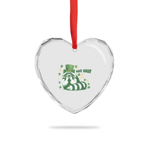 AUR Naur Raccoon St Patricks Day Meme Heart Crystal Glass Ornament Funny Sarcastic Oh No Australian Accent TS14 Print Your Wear