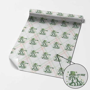 AUR Naur Raccoon St Patricks Day Meme Wrapping Paper Roll Funny Sarcastic Oh No Australian Accent TS14 Christmas Plaid Print Your Wear
