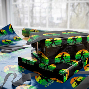 Aur Naur Bigfoot Meme Wrapping Paper Roll Funny Sasquatch Sarcastic Oh No Australian Accent TS14 Black Print Your Wear