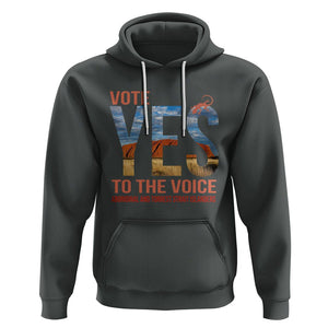 Australia Indigenous Hoodie Vote Yes To The Voice Aboriginal And Torres Strait Islanders TS02 Dark Heather Printyourwear