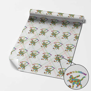 Autism Acceptance Baseball Cat Wrapping Paper Roll It Is Ok To Be Different TS12 Christmas Plaid Print Your Wear