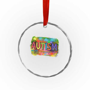 Autism Acceptance Crystal Glass Ornament Accept Understand Love Autistic Support TS02 Print Your Wear