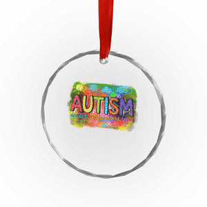 Autism Acceptance Crystal Glass Ornament Accept Understand Love Autistic Support TS02 Print Your Wear