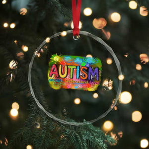 Autism Acceptance Crystal Glass Ornament Accept Understand Love Autistic Support TS02 Print Your Wear