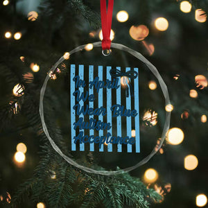 Autism Acceptance Crystal Glass Ornament In April We Wear Blue Support Neurodivergent TS14 Print Your Wear
