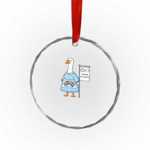 Autism Acceptance Crystal Glass Ornament Neurodivergent Awareness Silly Goose Support TS14 Print Your Wear