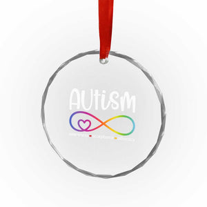 Autism Acceptance Crystal Glass Ornament Neurodivergent Support Infinity Symbol TS14 Print Your Wear
