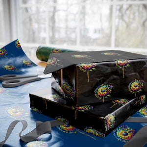 Autism Acceptance Wrapping Paper Roll Accept Understand Love Sunflower Puzzle TS14 Black Print Your Wear