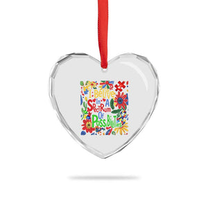 Autism Acceptance Heart Crystal Glass Ornament I Believe In A Spectrum Of Possibilities Retro Boho TS02 Print Your Wear