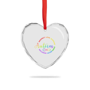 Autism Acceptance Heart Crystal Glass Ornament Respect Love Support Autism Awareness Month TS14 Print Your Wear