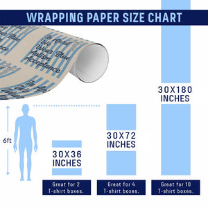 Autism Acceptance Wrapping Paper Roll In April We Wear Blue Support Neurodivergent TS14 Print Your Wear
