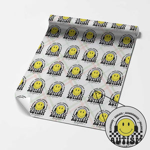 Autism Acceptance Wrapping Paper Roll Advocate Educate Accomodate Include Special Education TS02 Christmas Plaid Print Your Wear