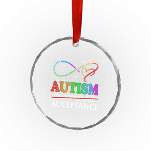 Autism Awareness Acceptance Crystal Glass Ornament Advocate Educate Accommodate Include Infinity Symbol TS11 Print Your Wear