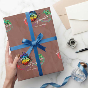 Autism Awareness Acceptance Red Instead Wrapping Paper Roll Infinity Symbol Rainbow Butterfly Feather TS11 Mocha Print Your Wear