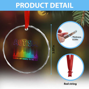 Autism Awareness Crystal Glass Ornament Autism Dancing Differently To The Beat TS11 Print Your Wear