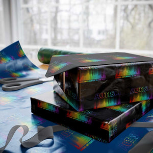Autism Awareness Wrapping Paper Roll Autism Dancing Differently To The Beat TS11 Black Print Your Wear