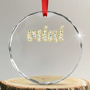 Autism Mini Crystal Glass Ornament Autism Awareness Mental Health Puzzle Glitter Print TS11 Transparent Glass 3'' Circle Print Your Wear