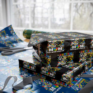 Autism Mom Wrapping Paper Roll Autism Doesn't Come With A Manual It Comes With A Mom TS11 Black Print Your Wear