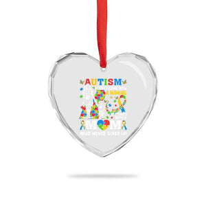 Autism Mom Heart Crystal Glass Ornament Autism Doesn't Come With A Manual It Comes With A Mom TS11 Print Your Wear