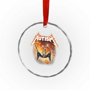 Autism Skeleton Rocker Crystal Glass Ornament Hardcore Rock Style Artwork TS11 Print Your Wear