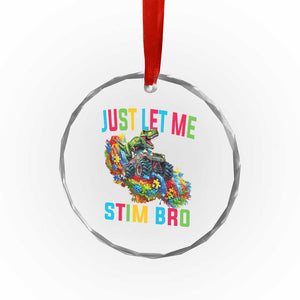 Autistic Dino Rex Driving Monster Truck Crystal Glass Ornament Autism Is My Superpower TS02 Print Your Wear