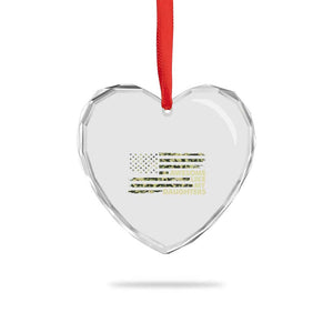 Awesome Like My Daughters Heart Crystal Glass Ornament Parents' Day Camo American Flag TS02 Print Your Wear