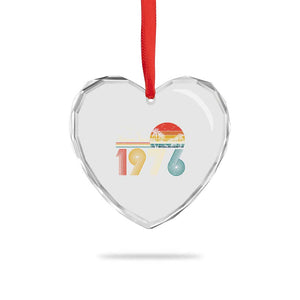 Awesome Since 1976 Birthday Heart Crystal Glass Ornament Vintage 50th 50 Year Old Bday Gifts TS10 Print Your Wear