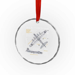 B-17 Flying Fortress Crystal Glass Ornament WW2 B-17G Bomber Vintage Aviation TS02 Print Your Wear
