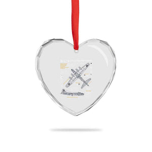 B-17 Flying Fortress Heart Crystal Glass Ornament WW2 B-17G Bomber Vintage Aviation TS02 Print Your Wear