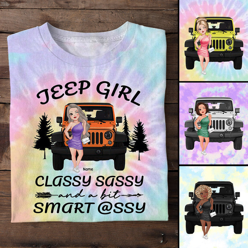 Custom Jeep Tee Shirts Jeep Chibi Girl Classy Sassy and A Bit Smart Assy CTM Custom - Printyourwear