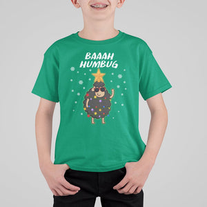 Baaah Humbug Funny Sheep Anti Christmas Lights T Shirt For Kid TS09 Printyourwear