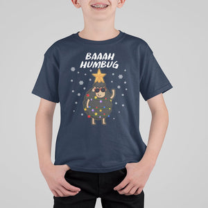Baaah Humbug Funny Sheep Anti Christmas Lights T Shirt For Kid TS09 Printyourwear
