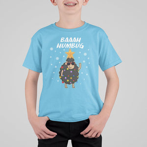 Baaah Humbug Funny Sheep Anti Christmas Lights T Shirt For Kid TS09 Printyourwear