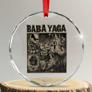 Baba Yaga House Crystal Glass Ornament Slavic Folklore Russia Fairy Tale Horror Fans TS10 Transparent Glass 3'' Circle Print Your Wear