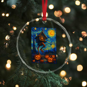 Baba Yaga House Crystal Glass Ornament Starry Night Van Gogh Slavic Folklore Russia Fairy Tale TS10 Print Your Wear